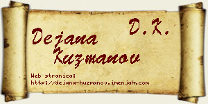 Dejana Kuzmanov vizit kartica